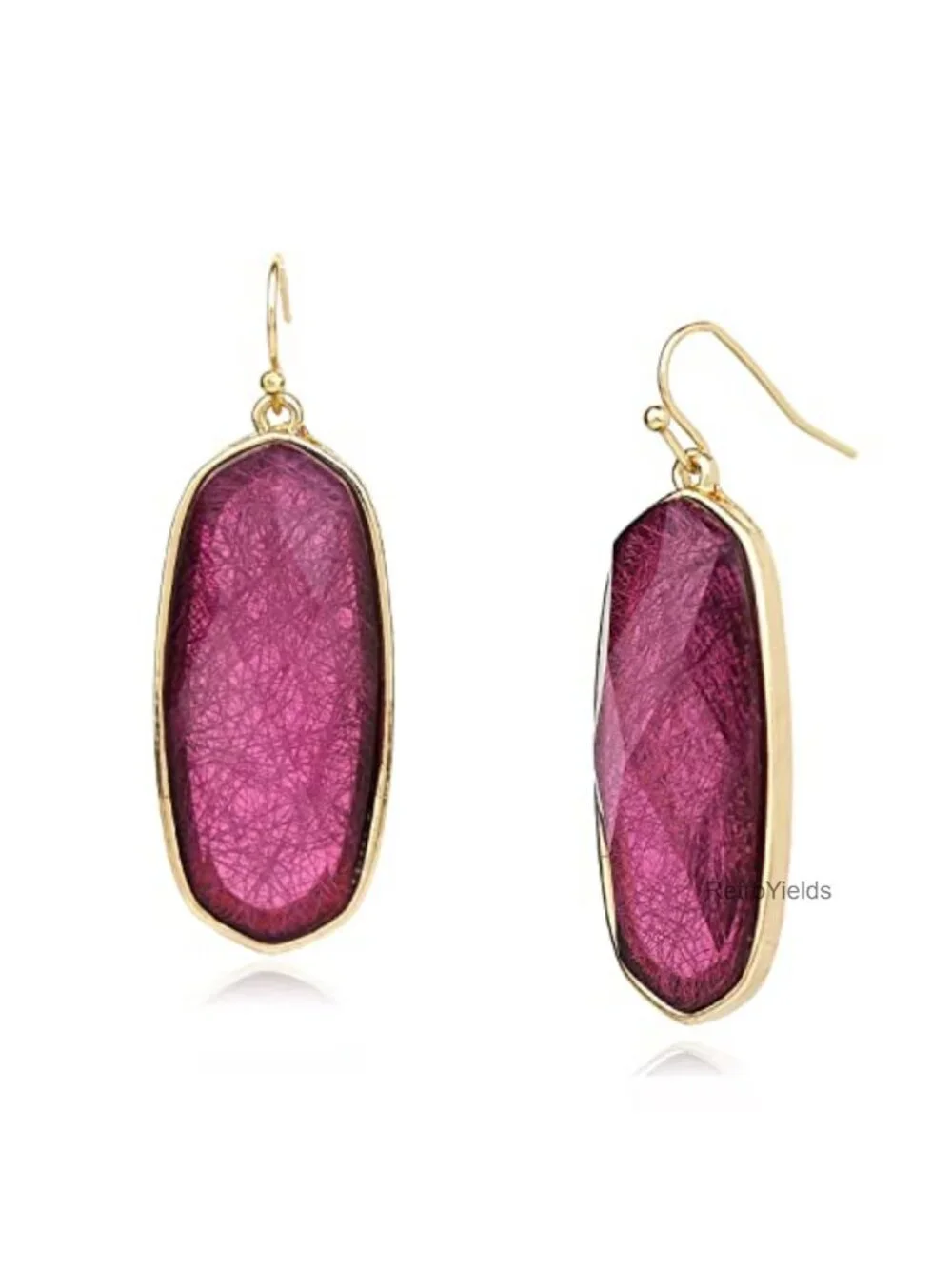 Colorful Sparkle Resin Dangle Drop Earrings with Gold Strand, Lightweight Fish